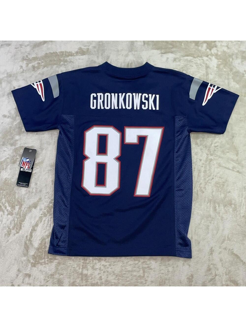 New NFL New England Patriots Rob Gronkowski #87 Youth Jersey Sz Small (8) - NWT